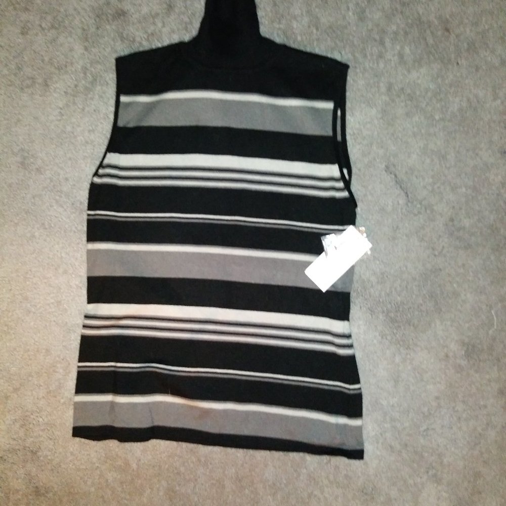 Rafaella Petites Small Sleeveless Turtleneck